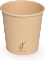 Koffiebeker, Bamboepapier/PE, 100ml, 4oz, naturel
