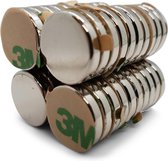 Brute Strength - Super sterke zelfklevende 3M magneten - Rond - 15 x 3 mm - 40 Stuks - Kleef Magneten - Neodymium magneet sterk - Voor koelkast - whiteboard