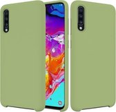 white Label Liquid Silicone Back Cover Samsung Galaxy A70 Groen