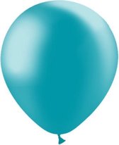 Turquoise Ballonnen Metallic 30cm 10st