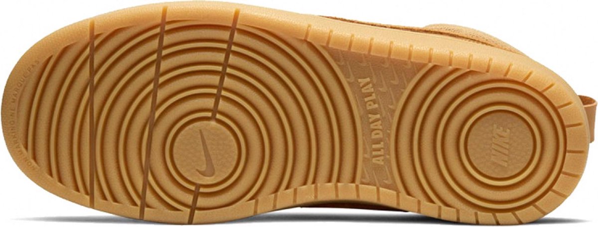 Bol Com Nike Court Borough Mid 2 Boot Gs Heren Sneakers Wheat Wheat Gum Med Brown Maat 38
