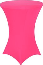 Alora Statafelrok roze 80 cm - Statafel Tafelrok - Statafelhoes - Stretch – ∅80 x 110 cm – geschikt voor Horeca Evenementen - Sta Tafel Hoes - Statafel - Staantafelhoes - Cocktailp