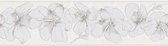 BLOEMEN BEHANGRAND - Bruin Grijs Wit - Bloemenmotief - AS Creation Only Borders
