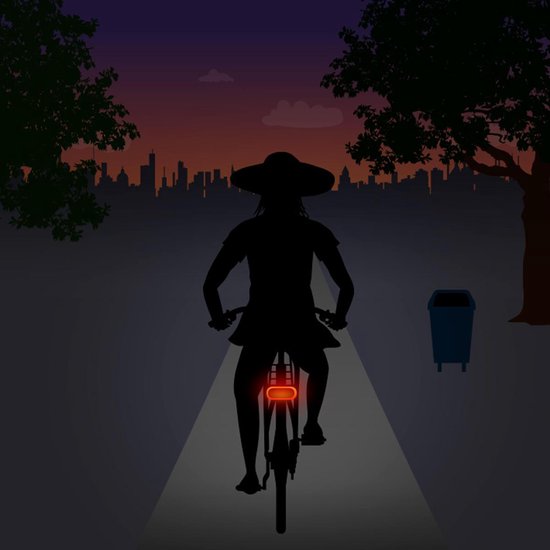 Spanninga Elips Fiets achterlicht - Batterij — afbeelding 2