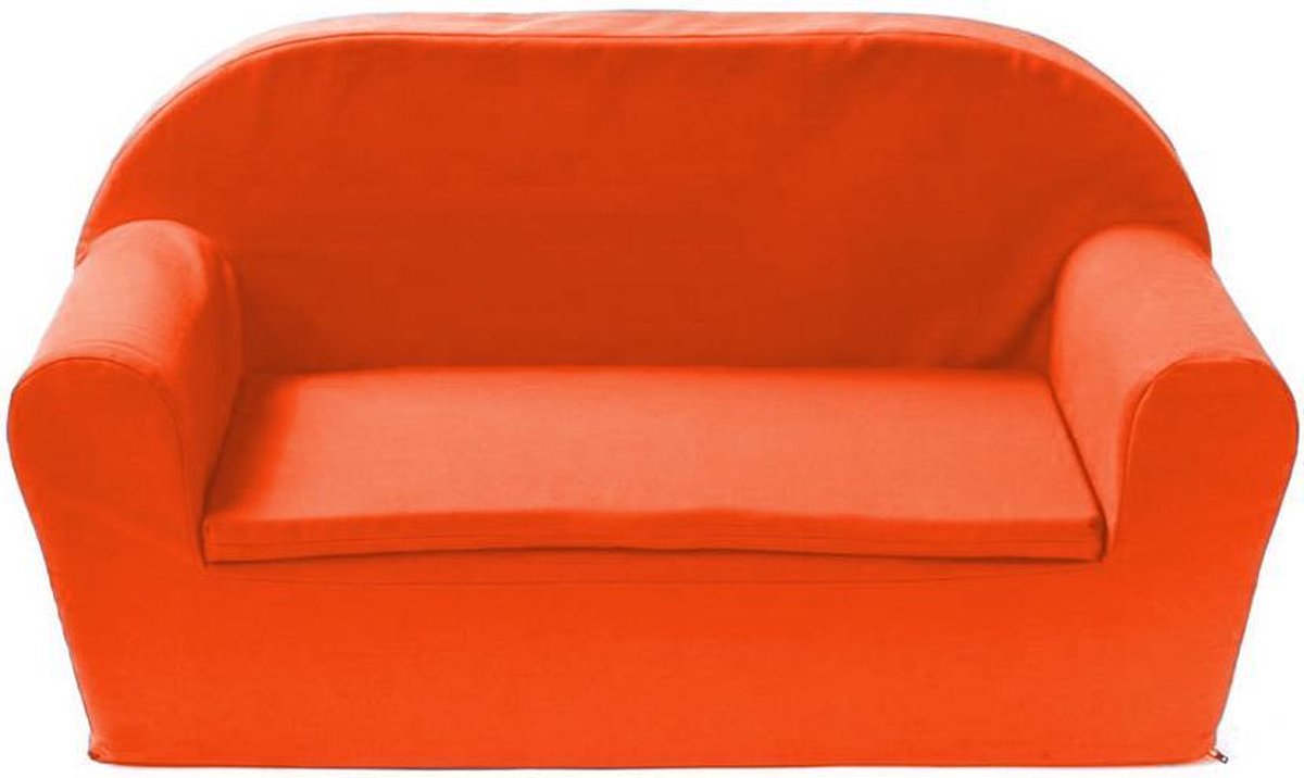 Kinderbankje - KidZ ImpulZ - Peuterbankje - Kinderbank - Kinderzetel - Kindersofa - 0 tot 5 jaar - Voor 2 kindjes - Oranje