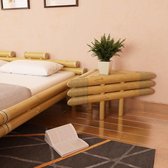 Nachtkastje Bamboo Beige (Incl Nachtlamp) - nacht kastje - kastje slaapkamer - Nachtkast slaapkamer