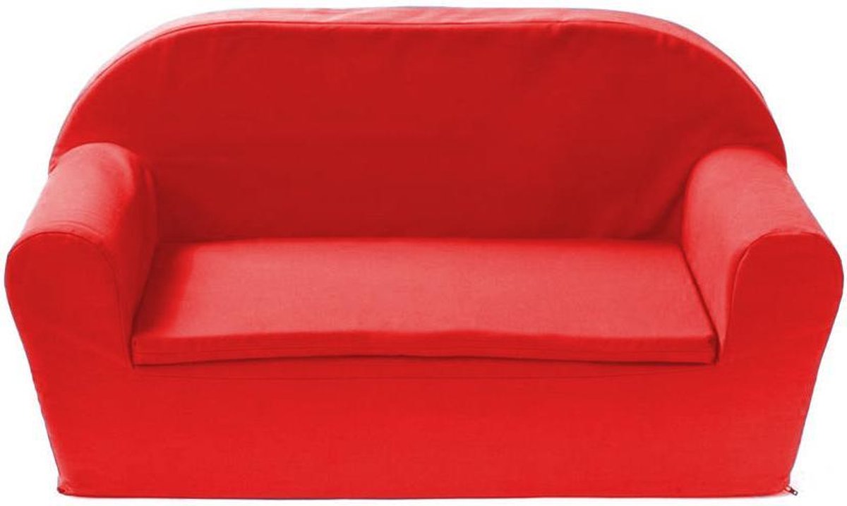 Kinderbankje - KidZ ImpulZ - Peuterbankje - Kinderbank - Kinderzetel - Kindersofa - 0 tot 5 jaar - Voor 2 kindjes - Rood