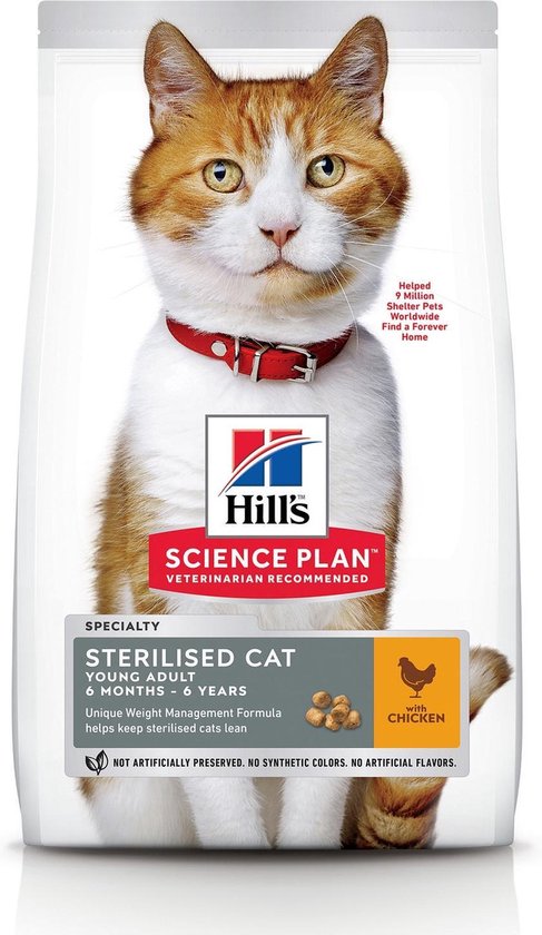 Hertogin Groot Pamflet Hill's Science Plan - Feline Young Adult - Sterilised - Chicken - 300 g |  bol.com