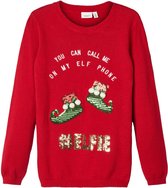 Name it Xmas  Trui - Maat 116  - Unisex - rood