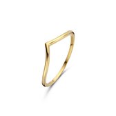 New Bling Zilveren Wishbone Ring 9NB 0274 50 - Maat 50 - Goudkleurig