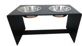 Hoge honden voerbak 40 cm zwart