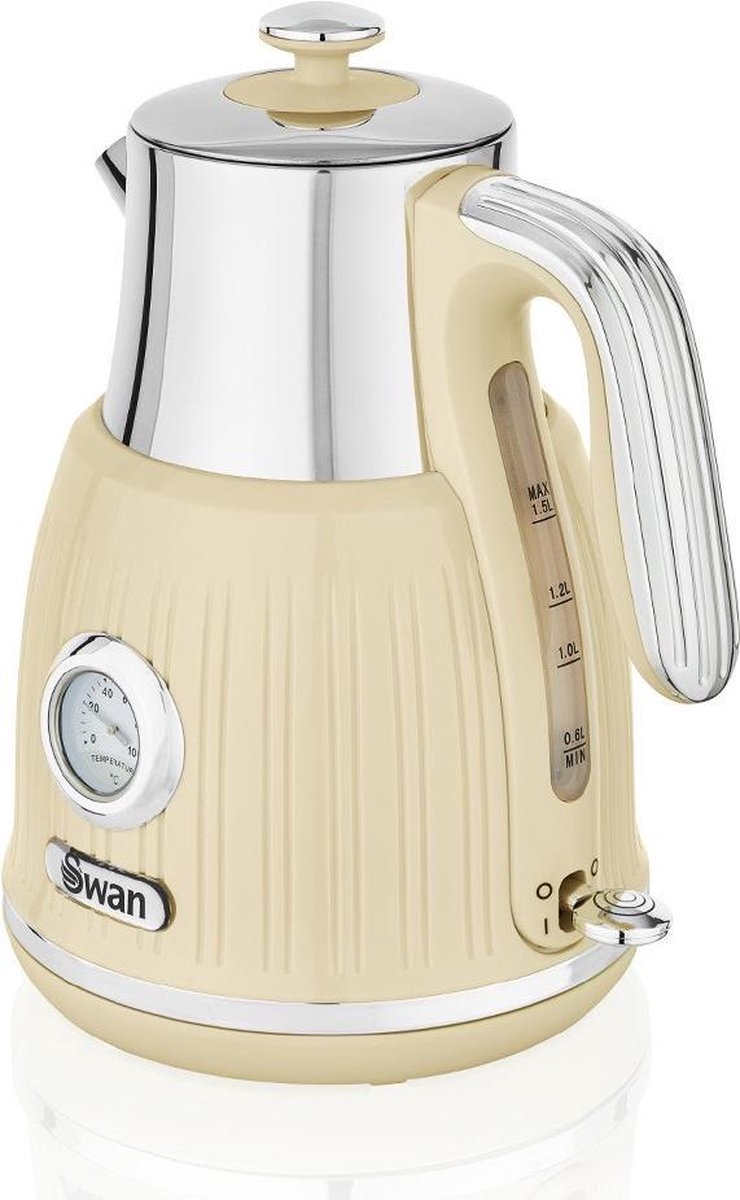 Swan Waterkoker Retro Waterkoker Crème Snoerloos 1.5 L Vintage