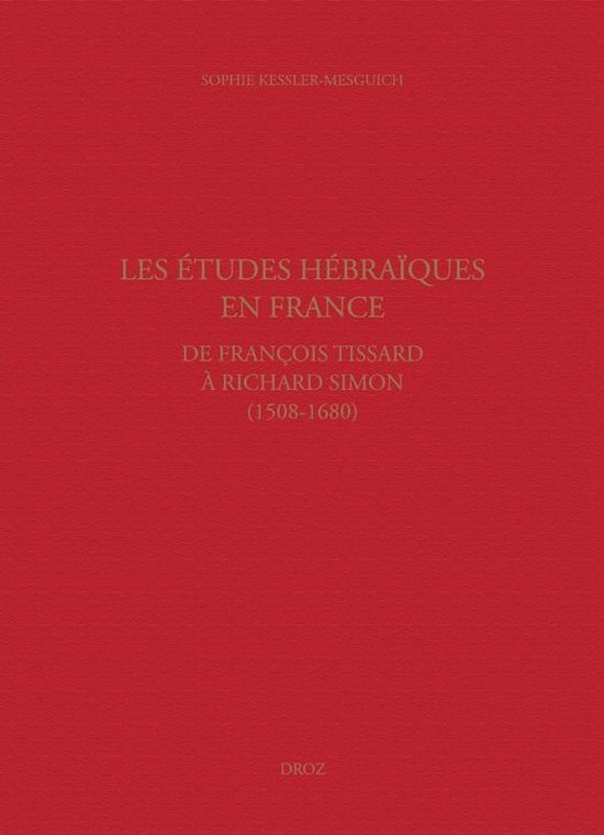 Travaux d'Humanisme et Renaissance - Les études hébraïque ... - cover