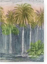 Art for the Home - Canvas - Jungle met Palmen - 50x70 cm