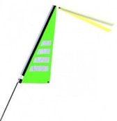 Fietsvlag ligfiets reflecterend neon groen maat M