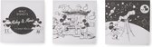 Disney - Canvas Set van 3 - Mickey & Minnie in Space - 3x 30x30cm