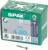 Vis pour aggloméré Spax acier inoxydable Torx 4.0 x 30 (200)