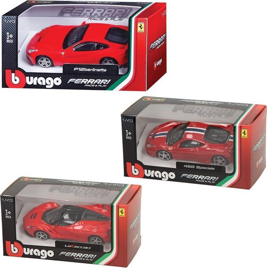 briefpapier reactie in stand houden Ferrari Bburago schaalmodel 1:43 diverse modellen | bol.com