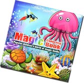OWO - Magisch onderwater dieren kleurboek 22 paginas - laat de schildpad haai en vissen bewegen 14cmx14cm