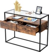 Nancy's Consoletafel - Bijzettafel - Dressoir - Glazen Tafel - Bijzettafels - Salontafel