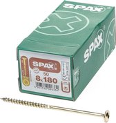 SPAX 251010801805 Hi-Force schroef, Discuskop, 8 x 180, Deeldraad, T-STAR plus T40 - WIROX - 50 stuks