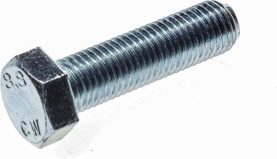 Foto: Kelfort zeskanttapbout staal 8 8 verzinkt m16 x 60mm