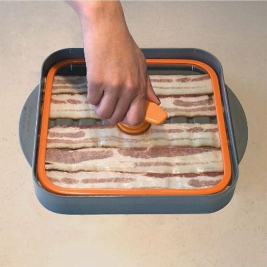 Krokante Bacon Pan Pan Nonstick Barbecue Pad bakken Pan magnetron Pad  keukengerei ... | bol.com