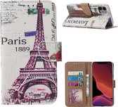 Xssive Hoesje voor Apple iPhone 11 (6.1 inch) - Book Case - Eiffeltoren Big Ben