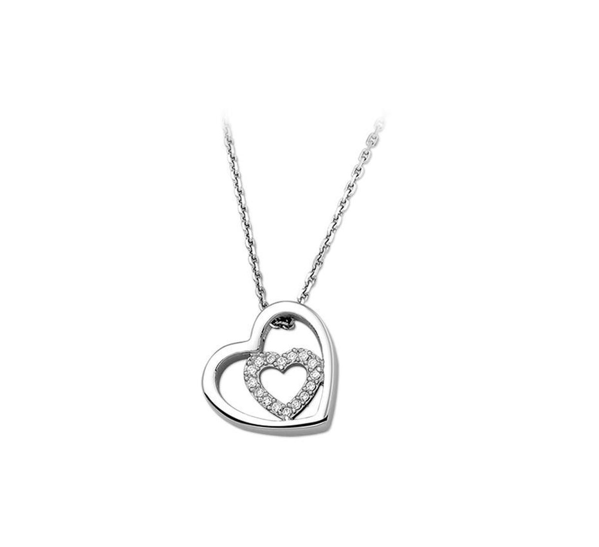 Collier hart zirkonia 1,3 mm 41 + 4 cm