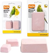 Karlie Pik Steen - Beak Care Bird - Mineralen - Roze - 8x8x3 cm - 3 stuks