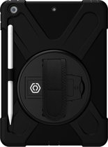 Casecentive Handstrap Hardcase - Extra beschermend hoesje - iPad 10.2 (2019) zwart