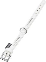 Karlie  Art Plus Leren Halsband - Mt Carlo 11mm x 24cm Wit | 32cm x 14mm