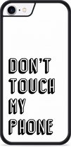 iPhone 8 Hardcase hoesje Don't Touch My Phone - Designed by Cazy