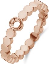 Melano twisted wave ring - rosegoudkleurig - dames - maat 54