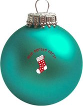 Nieuw bol.com | Kerstbal |Mijn eerste kerst| Turquoise FS-15