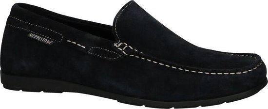 Donkerblauwe Mocassins Mephisto Algoras Velours Heren 39 | bol.com