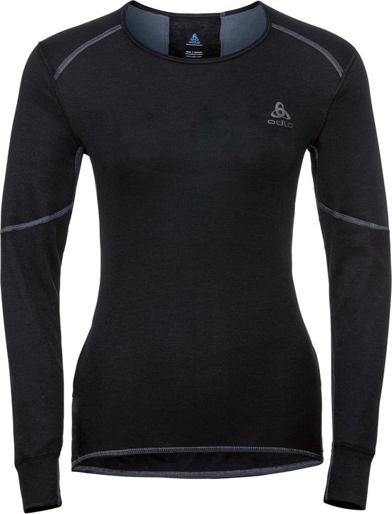 Odlo Bl Top Crew Neck L/S Active X-Warm Dames Thermoshirt - Black - Maat XL