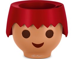 LECHUZA Playmobil OJO - Plantenbak - ALL-IN-ONE set met stick-bewateringssysteem - vuurrood