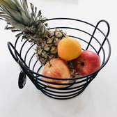 Fruitschaal/Fruitmand ARNOUT - Zwart - 25 x 18 cm