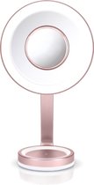 BaByliss LED Beauty Mirror miroir de maquillage Autonome Rond Rose