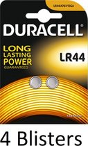 8 Stuks (4 Blisters a 2 st) Duracell LR44 batterij Single-use battery Alkaline
