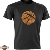 Basketball Icon logo T-shirt – zwart – maat XS