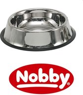 Nobby rvs eetbak anti slip 17 cm  - 0,70 LTR