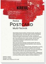 KREUL Paper Postcard 20 vellen DIN A6 - 300 gsm, wit, gladde, satijnen afwerking