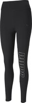 PUMA Logo 7/8 Graphic Tight Dames Sportlegging - Puma Black-Silver Prt - Maat XS