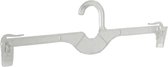De Kledinghanger Gigant - 10 x Lingeriehanger kunststof transparant met knijpers, 33 cm