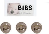 BIBS Fopspeen 3 stuks 6-18 maanden | Maat 2 | Dark Oak