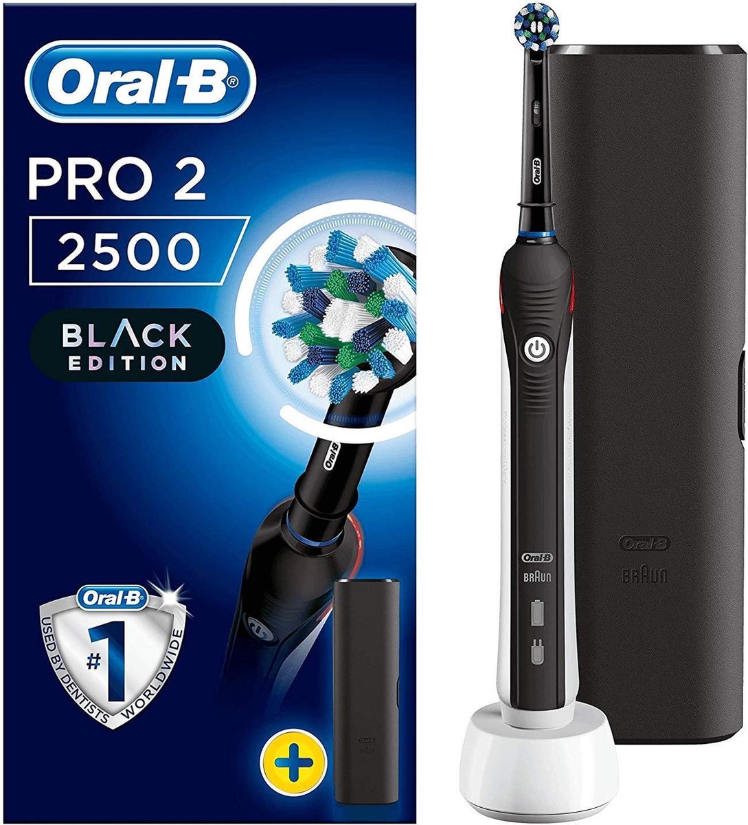 patroon in verlegenheid gebracht fluiten Oral-B Pro Cross Action 2500 - Elektrische tandenborstel - Duo Set - Zwart,  roze | bol.com