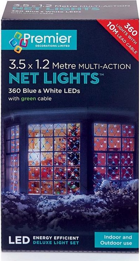 zal ik doen rechter ergens bij betrokken zijn Kerstverlichting | lichtnet | 360 Multi Action LED Net Light (wit) 3,5 m x  1,2 m... | bol.com