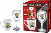 Women's gift coffee and wine